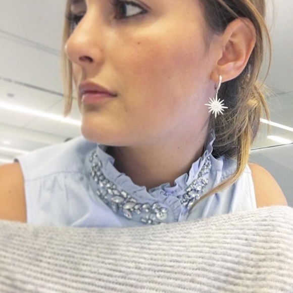 Star Starburst Dangle Earrings - Picture 3 of 3